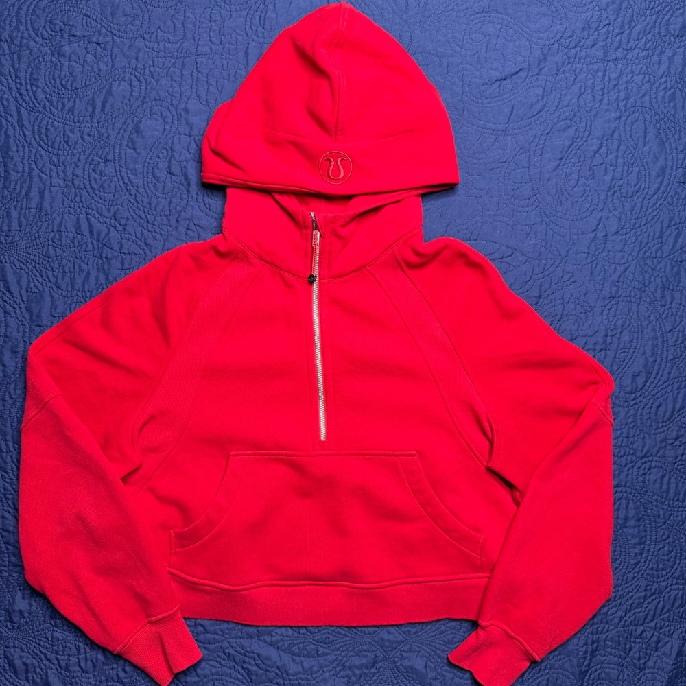 Lululemon Scuba Oversized Half-Zip Hoodie College Crimson Red W3DM4S M/L